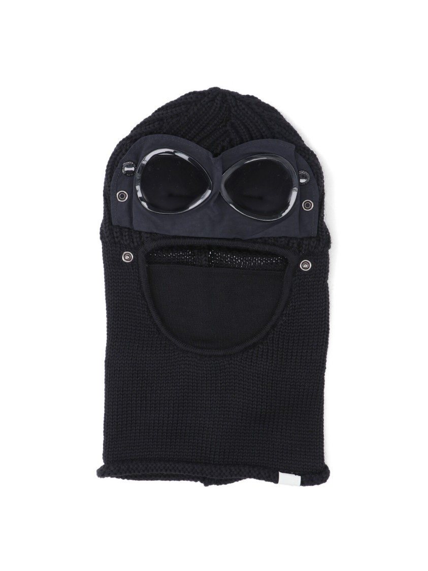 C.p. Company Wool Balaclava Featuring Integrated Goggles In Black