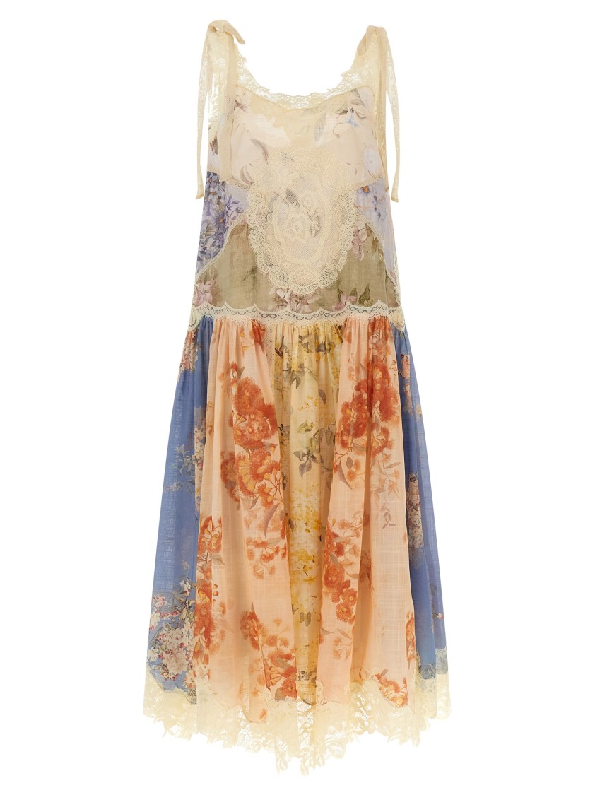 Zimmermann 'cascadian' Dress In Neutral