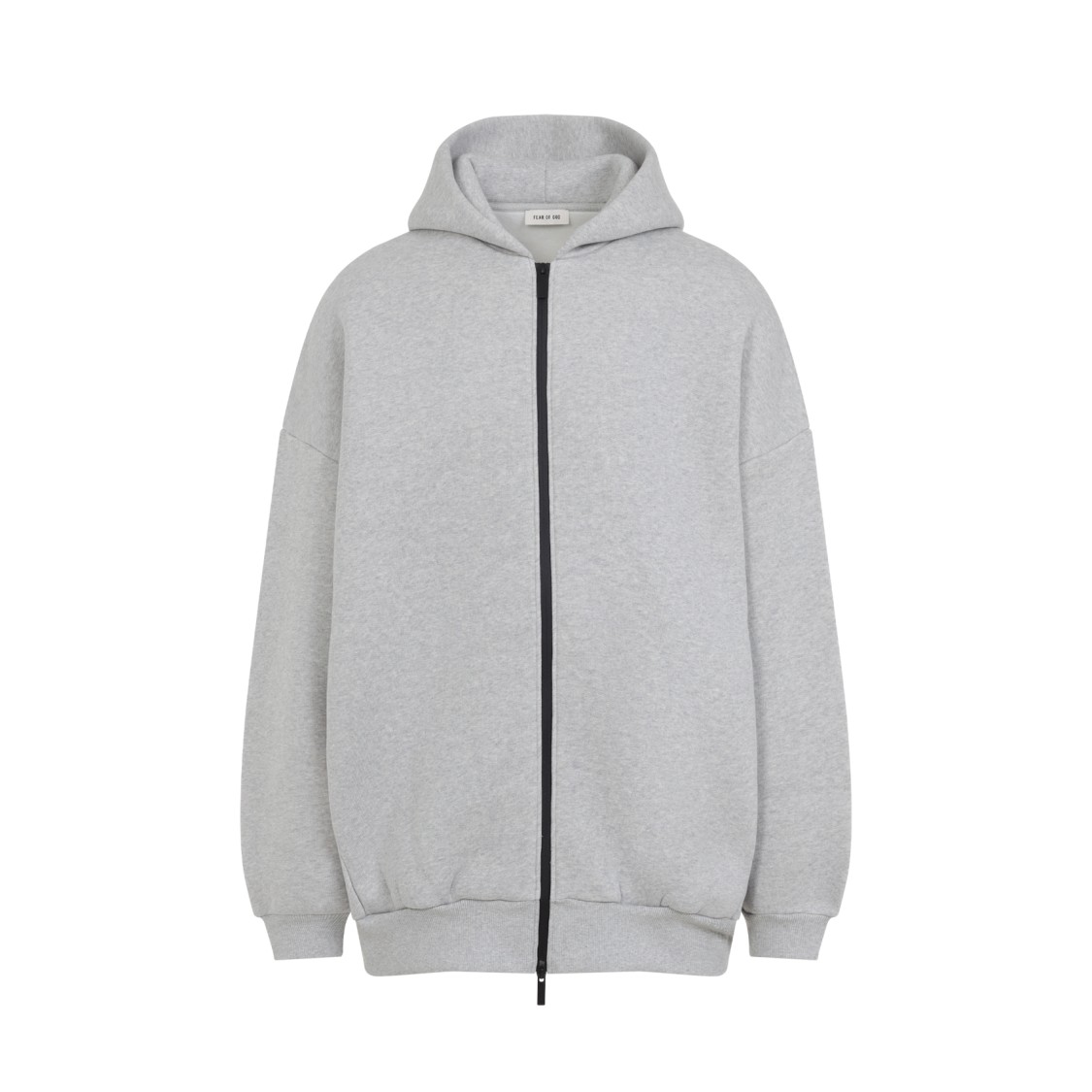 Fear Of God Relaxed Fit Grey Sweatshirt With Zip-up Front In Gray