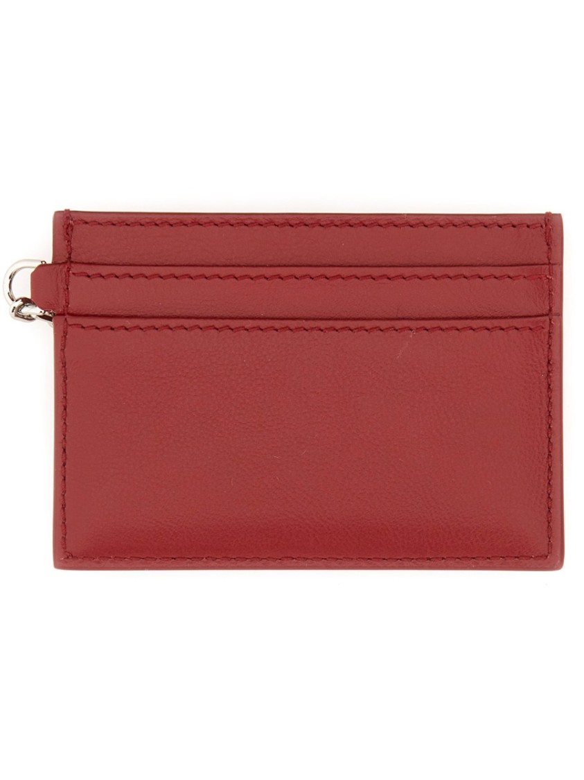 Shop Alexander Mcqueen Sling Card Holder In Red