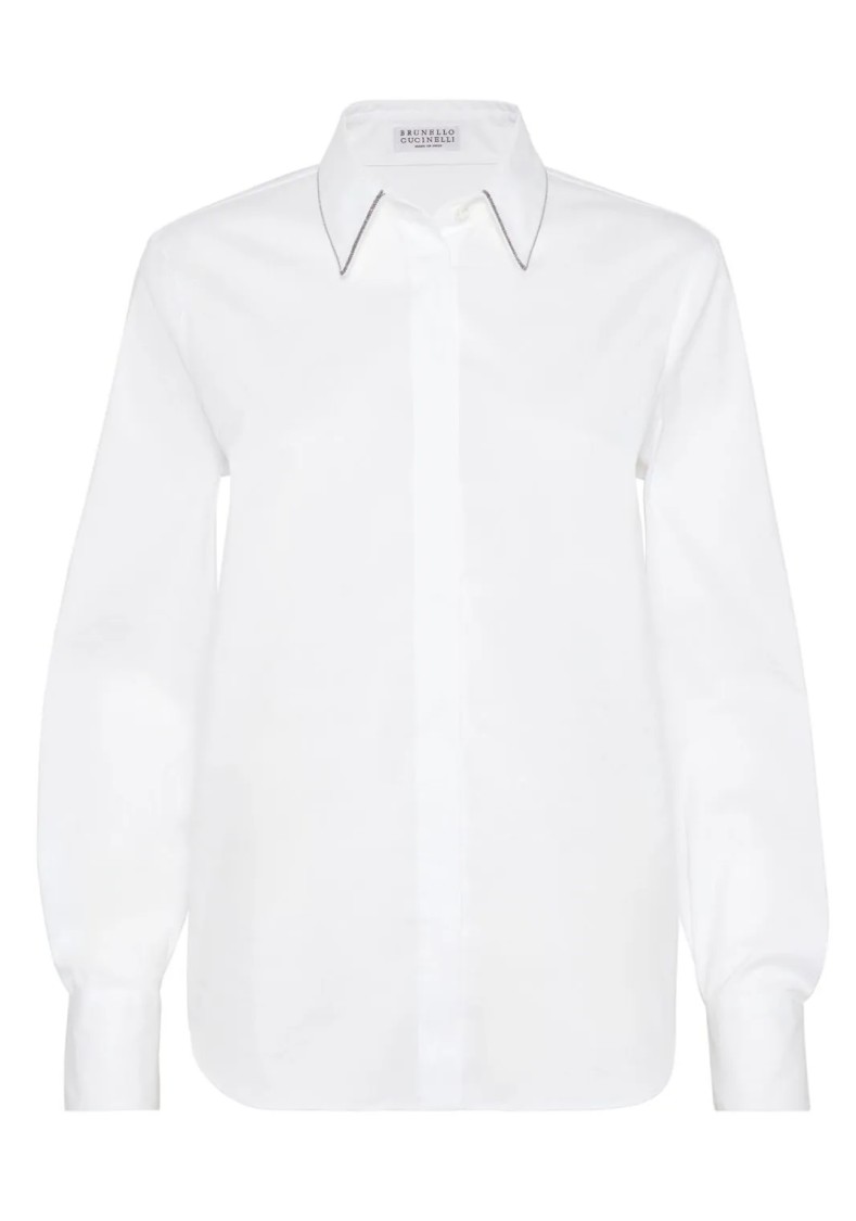 Brunello Cucinelli "shirt With Shiny In White