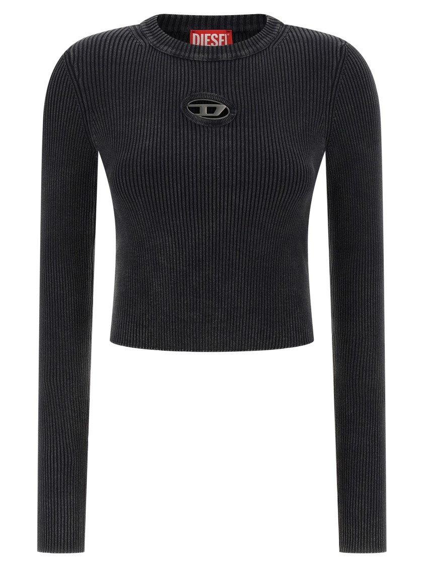 Diesel T-uncutie-long-d T-shirt In Gray
