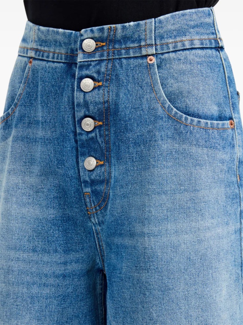 Mm6 Maison Margiela Mm6 By Maison Margiela Button-up Straight Jeans In Blue