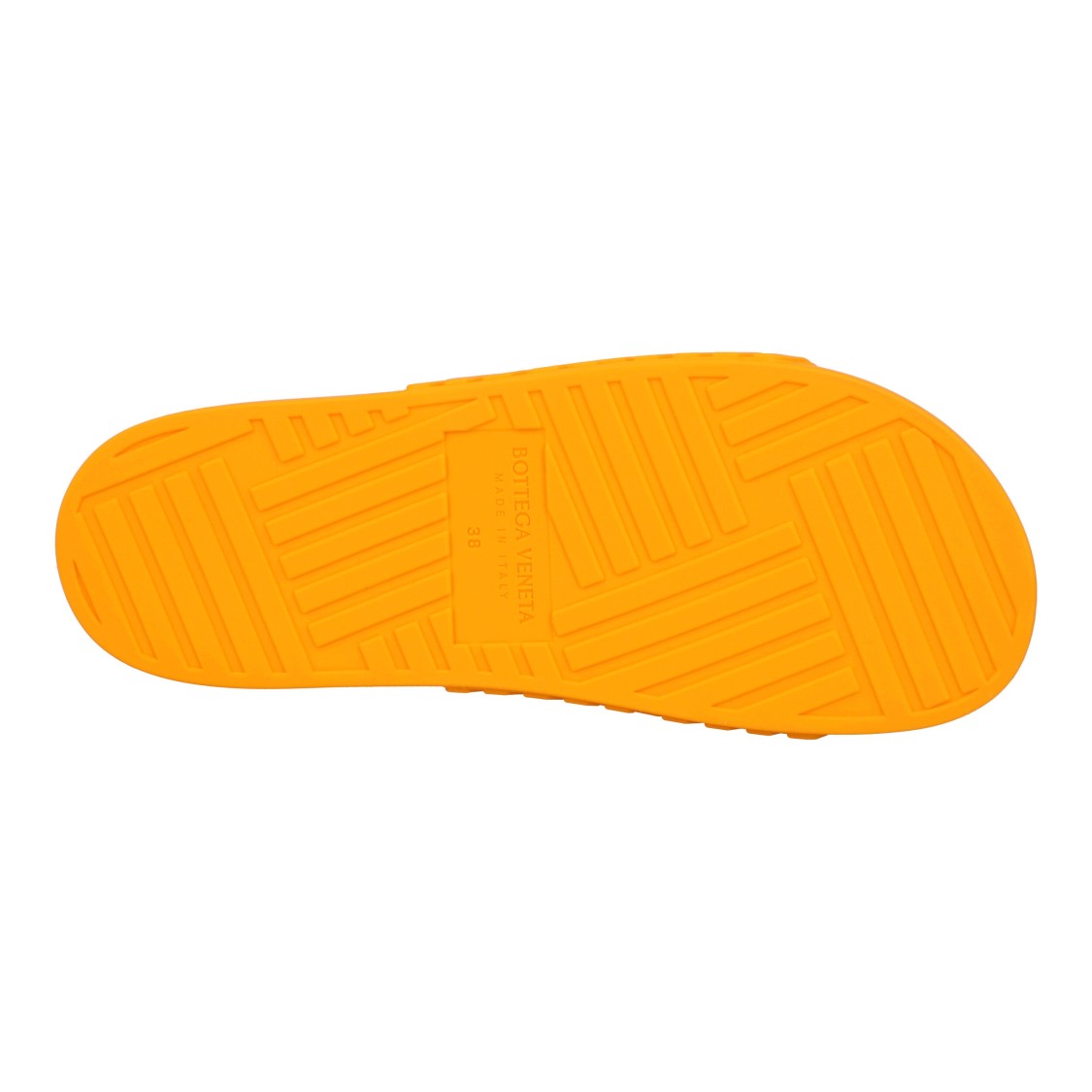 Bottega Veneta Embossed Rubber Slides In Orange