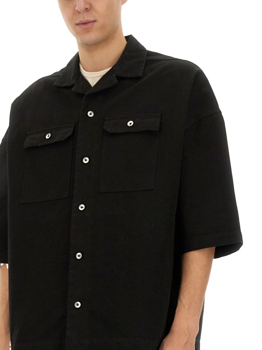 Rick Owens Drkshdw Short Sleeve Shirt In Black