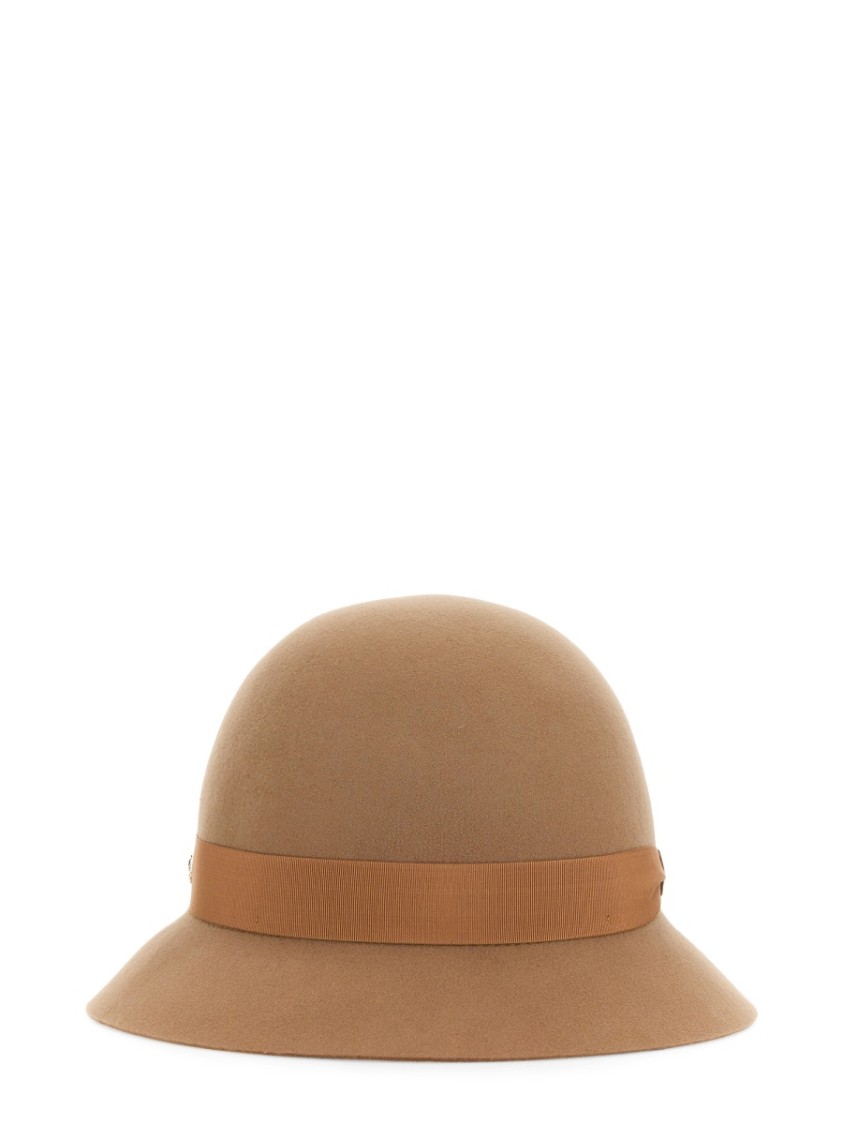 Helen Kaminski Cloque 'etta' Merino Wool Hat With Ribbon Band
