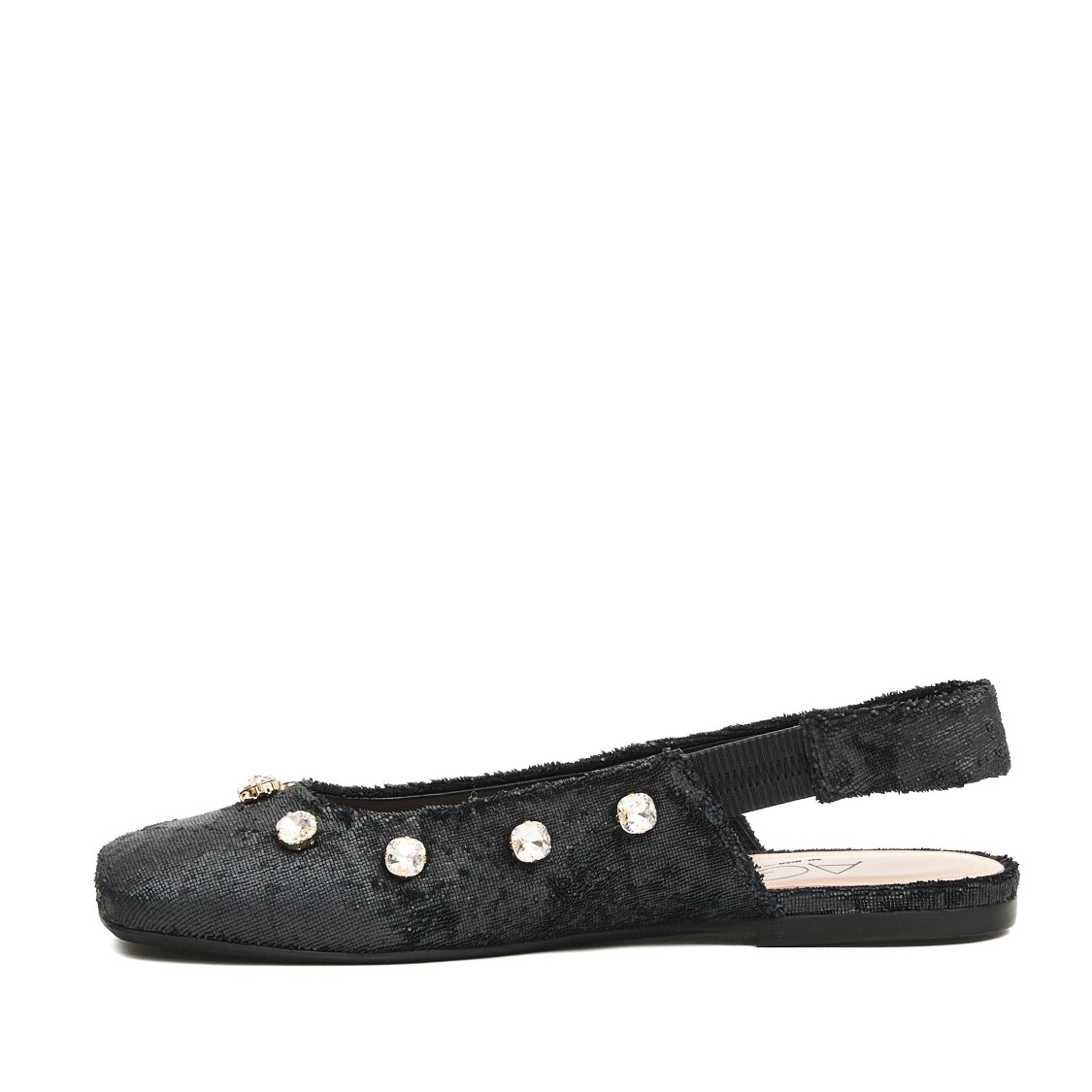Agl Attilio Giusti Leombruni Agl Slingback Shoes In Textured Black Leather