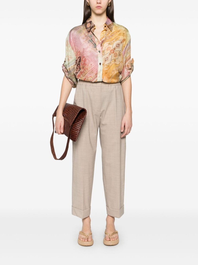 P.a.r.o.s.h Parosh Light Beige Lille25 Pants In Neutrals