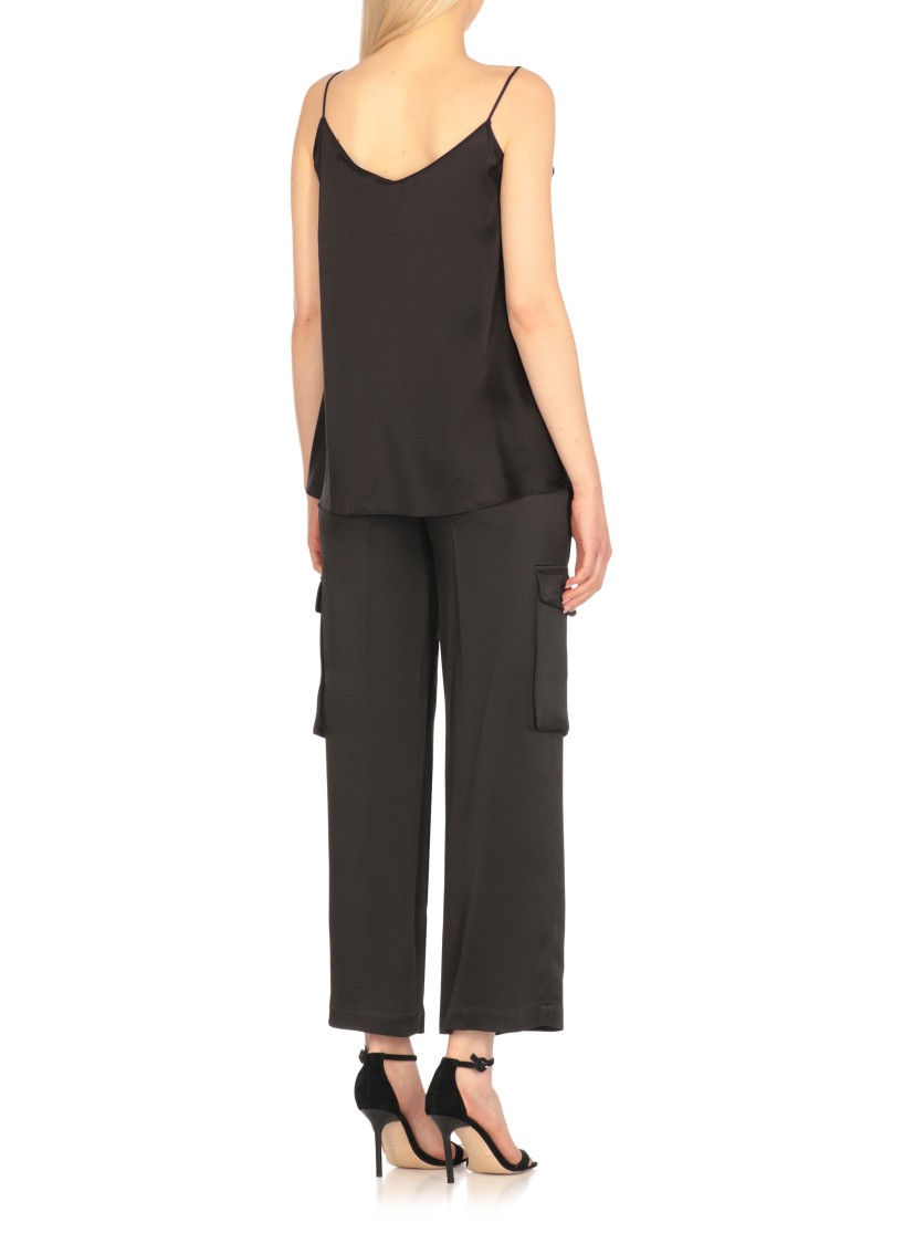 Shop Antonelli Black Silk Top