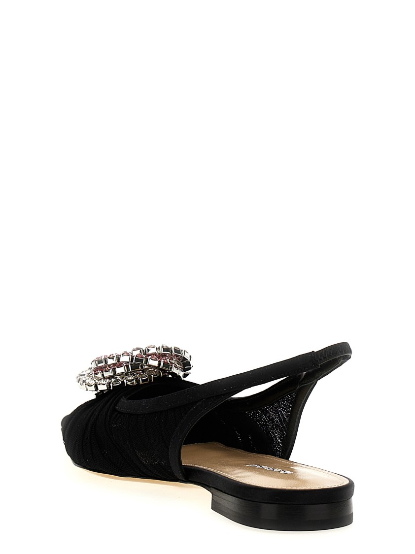 Mach&mach Galaxy Embellished Slingback Pointed Toe In Black