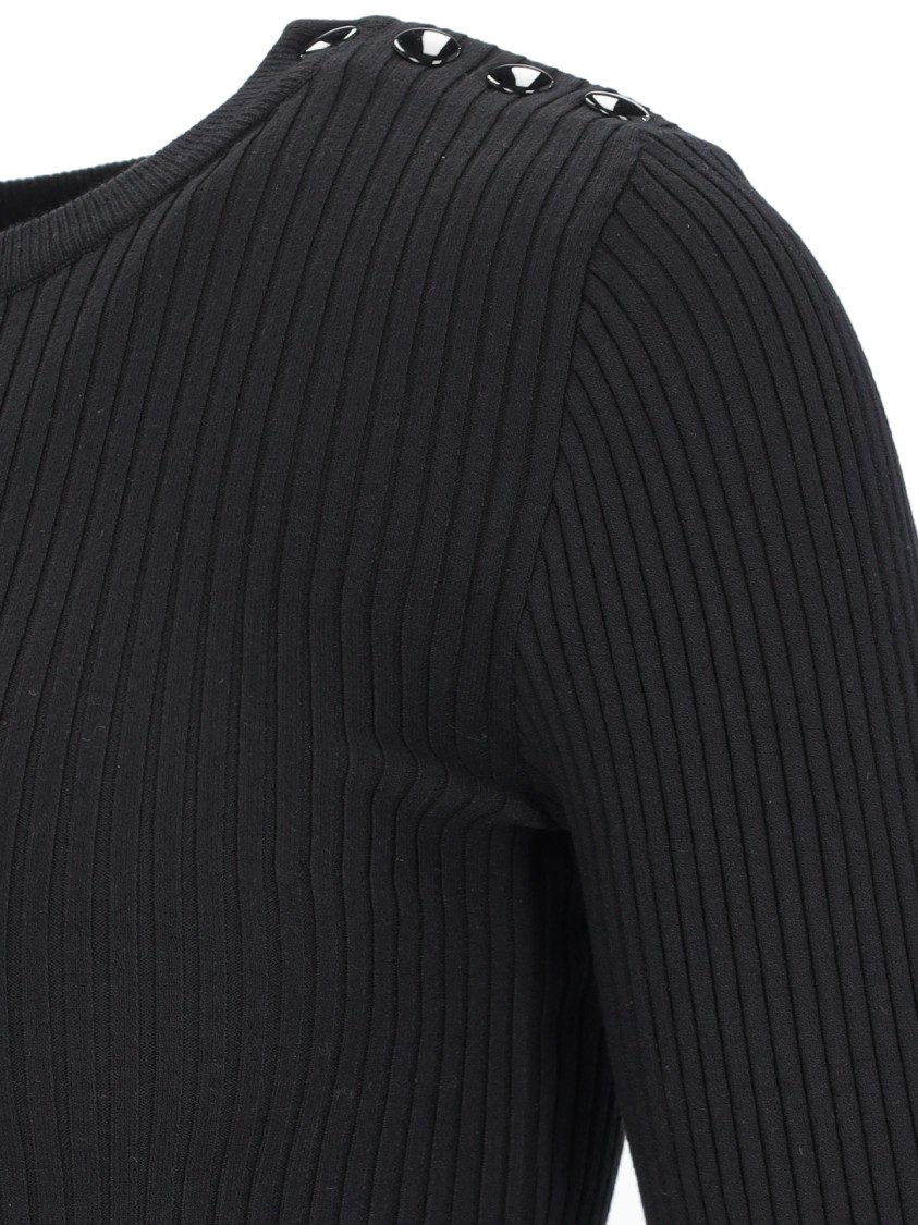 Shop Courrèges Ribbed Sweater – Black