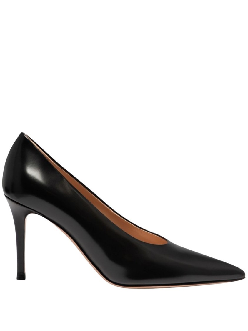 Shop Gianvito Rossi 85mm Black Leather Pumps