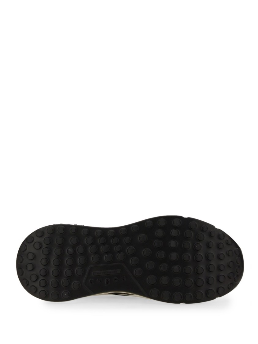 Hogan Side Logo Patch Platform Sneakers In Grey