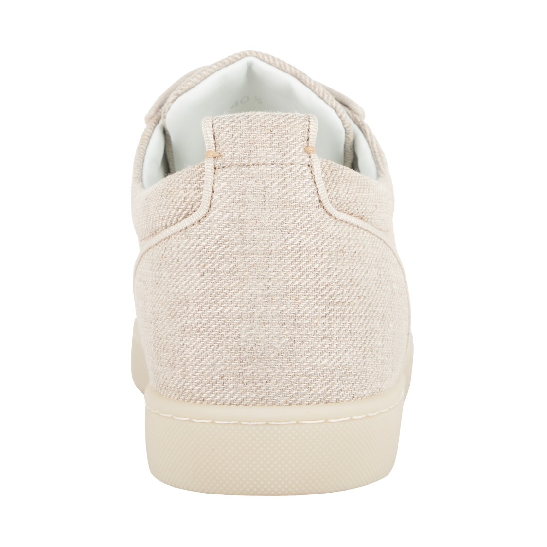 Christian Louboutin Rantulow Orlato Beige Canvas Sneakers With Iconic Red Sole In Neutral