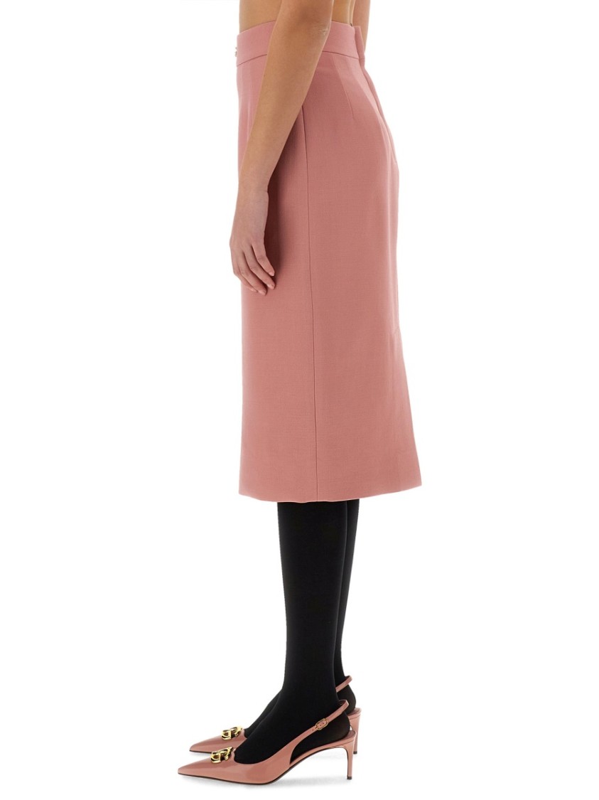 Dolce & Gabbana Midi Pencil Skirt In Pink