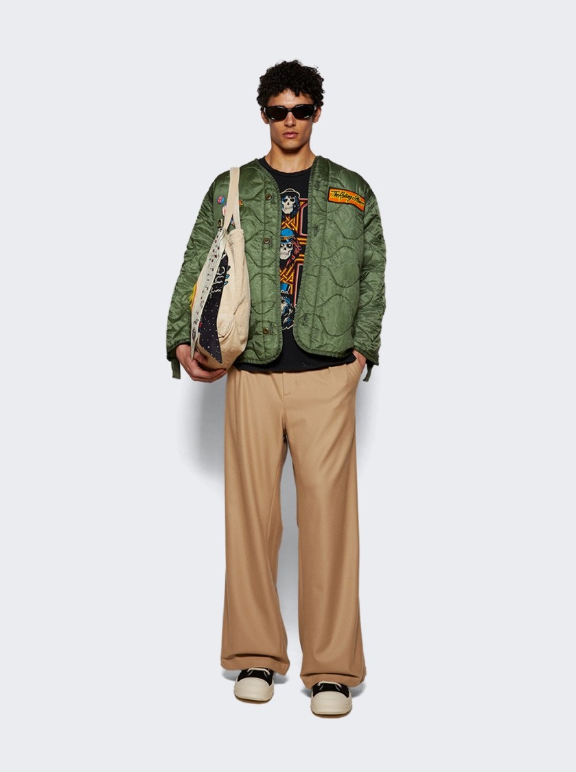 Nahmias Pleated Trousers Sand Tropical In Brown