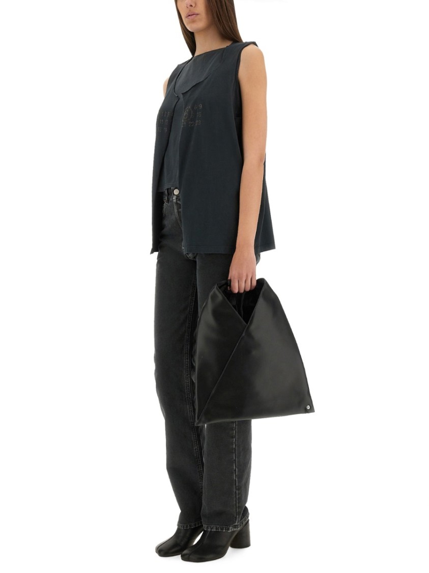 Mm6 Maison Margiela Cotton Sleeveless Tank Top With Round Hem