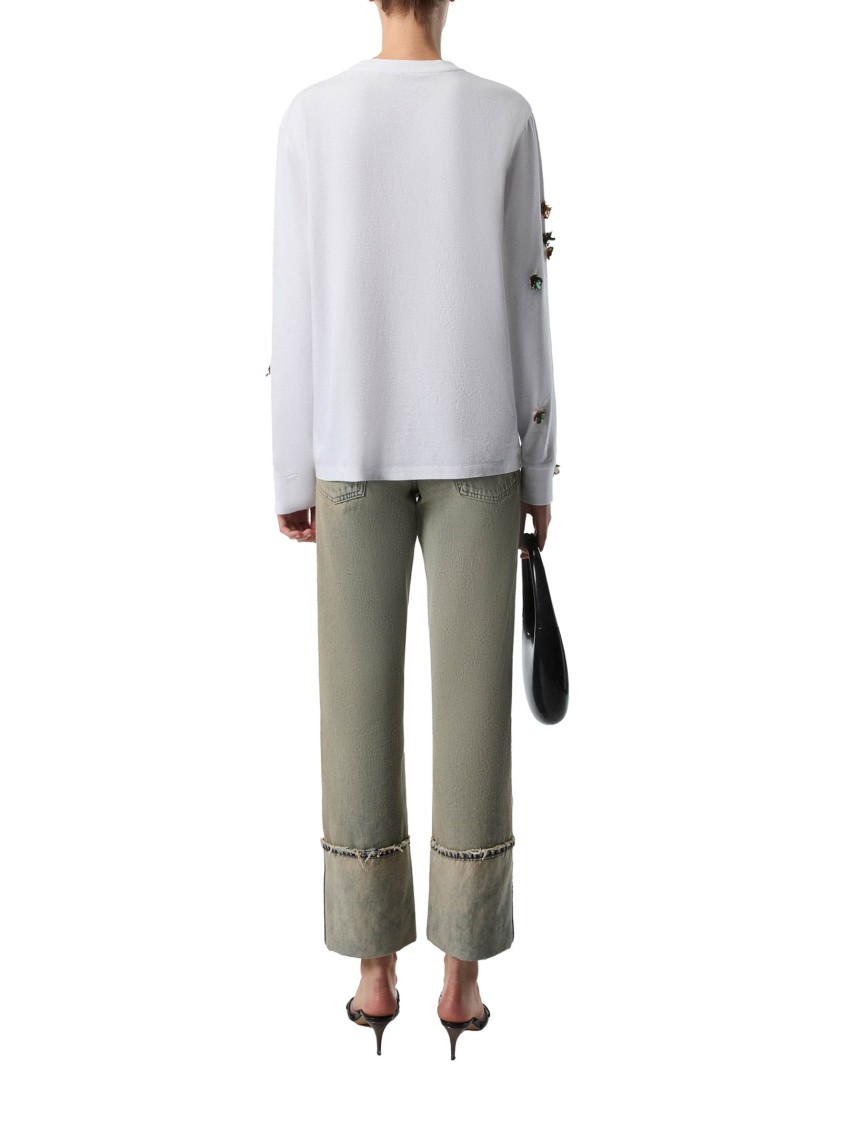 Coperni Cotton Mickey T-shirt With Embellishments And Graphic Print