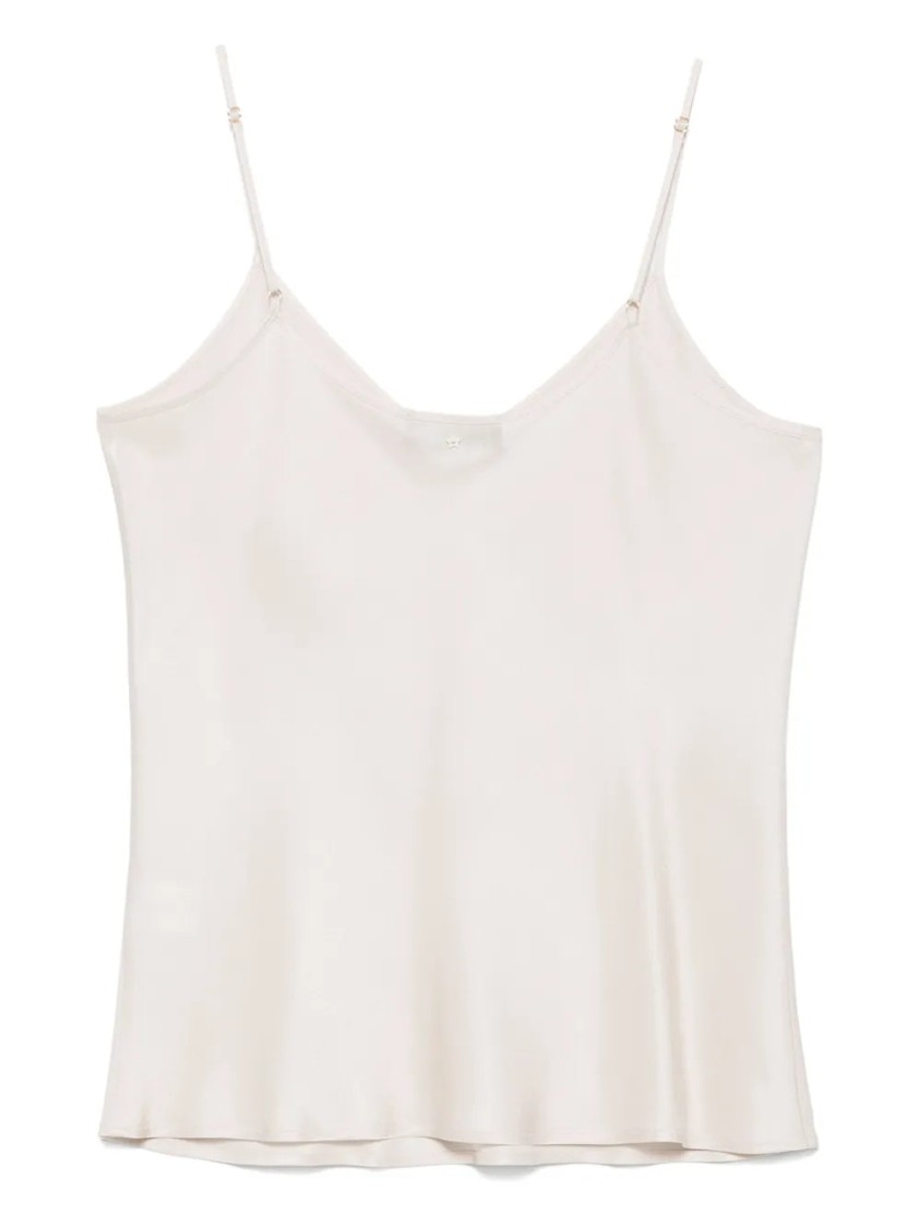 Lorena Antoniazzi Crepe Tank Top In White