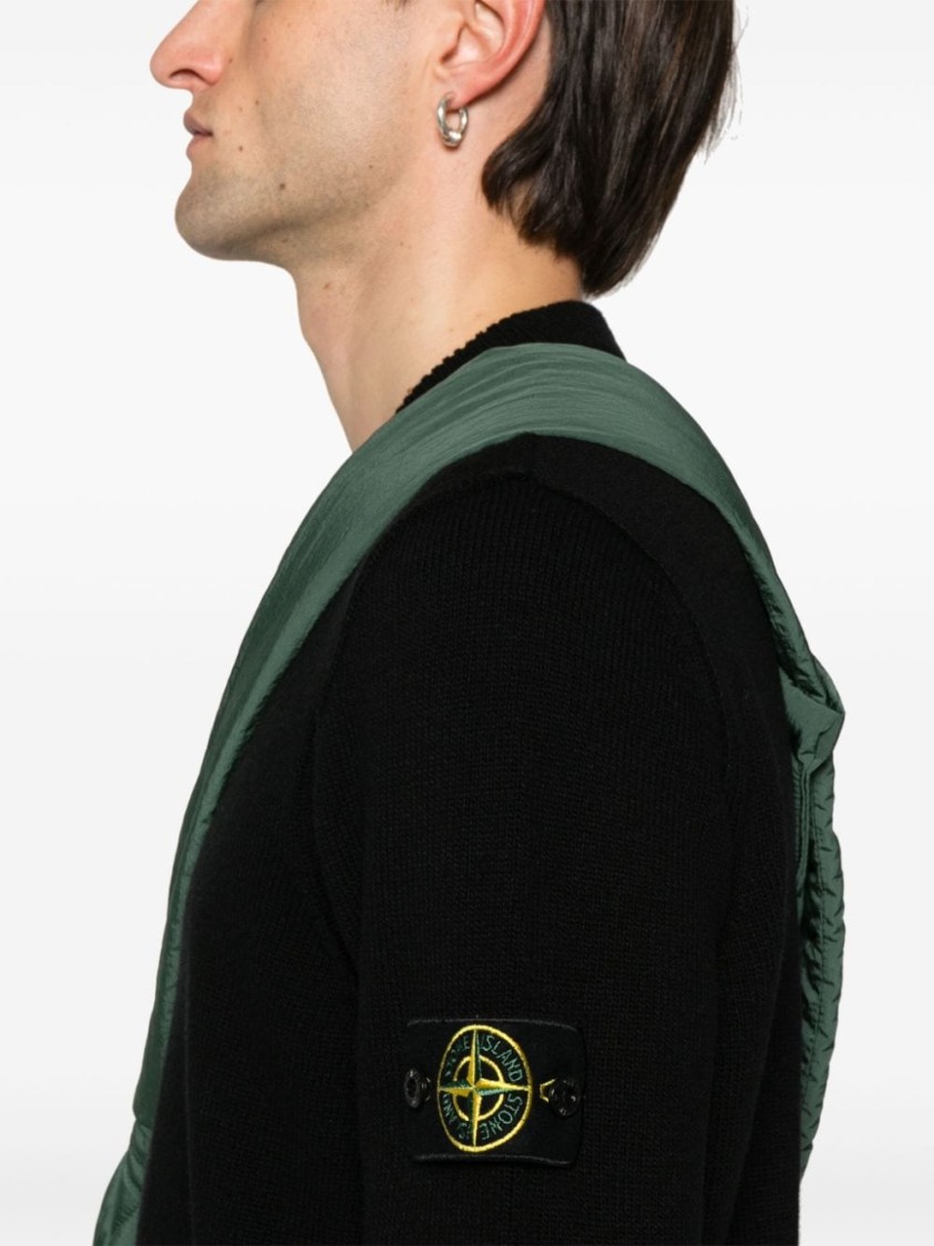 Shop Stone Island Black Crew Neck Sweater