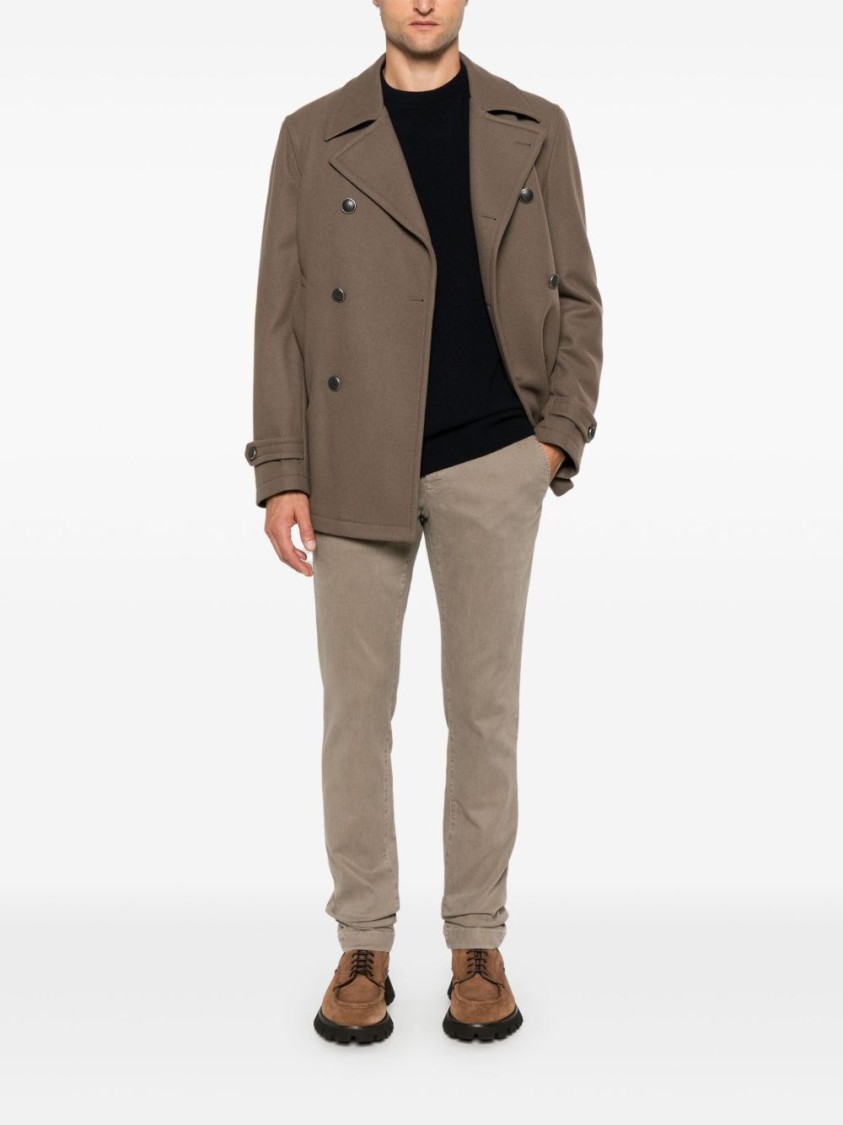 Barbour Ribbed Knit Round Neck Wool Sweater In Black