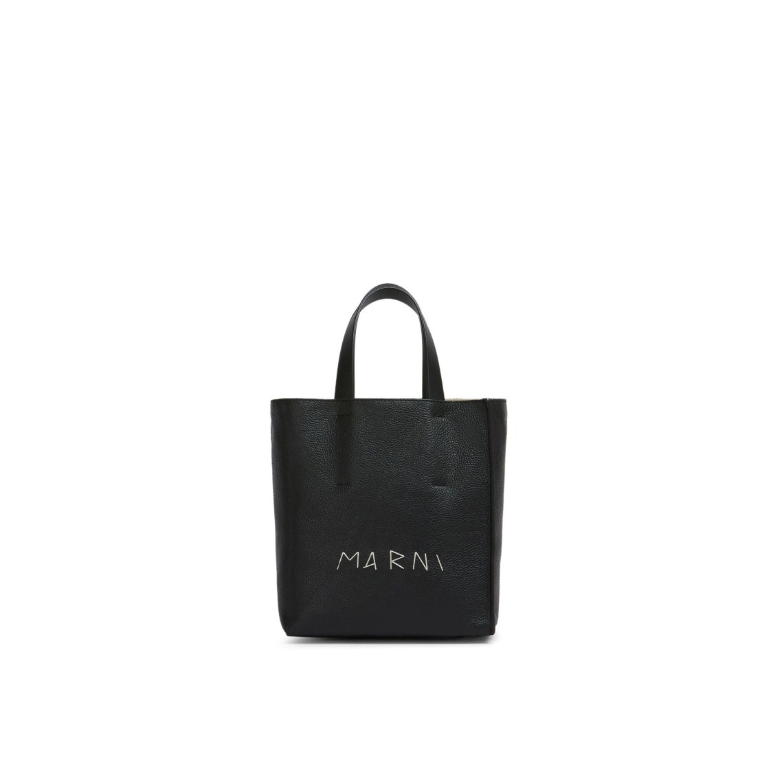 Marni Museo Embroidered Textured-leather Tote Bag