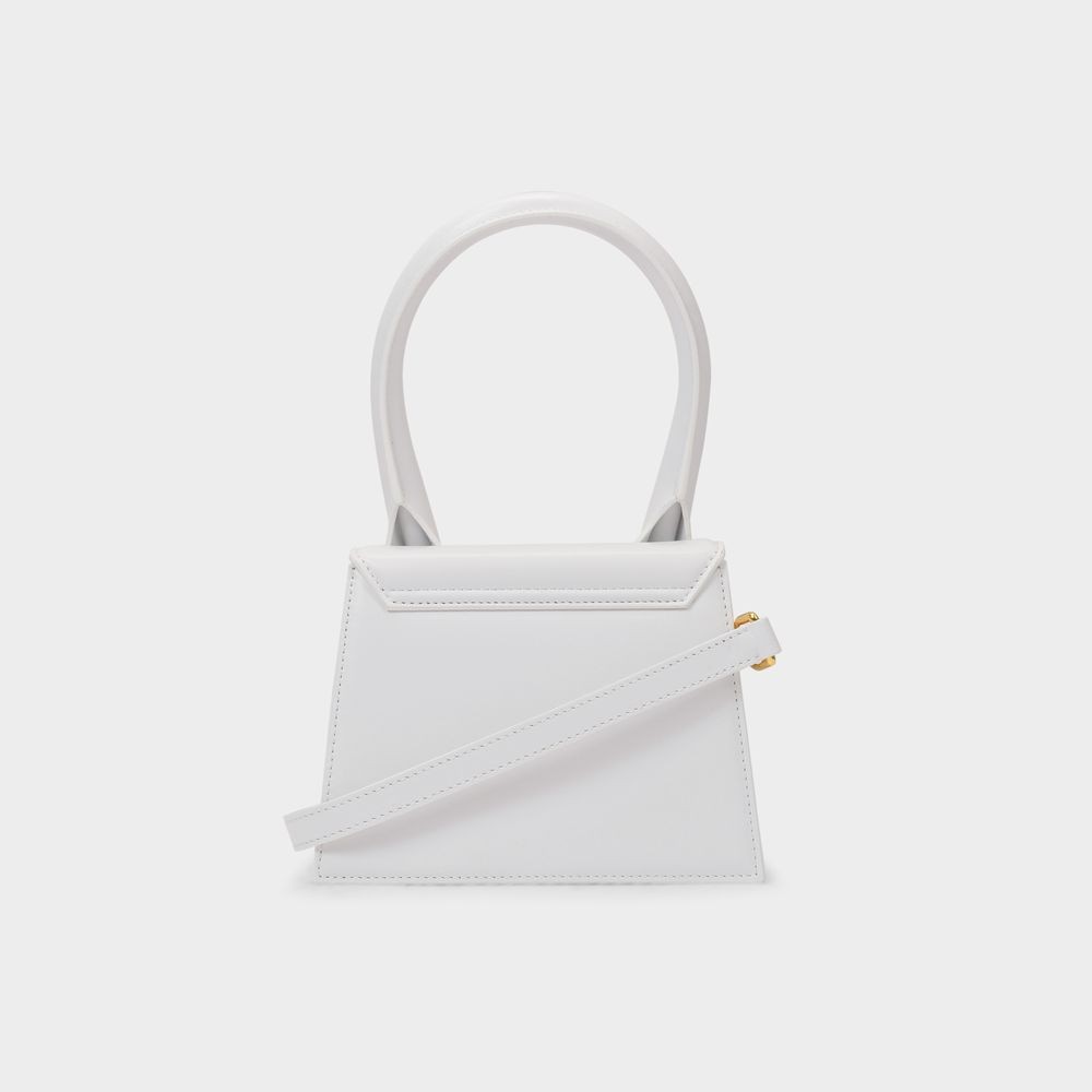 Jacquemus Le Chiquito Leather Tote Bag In White