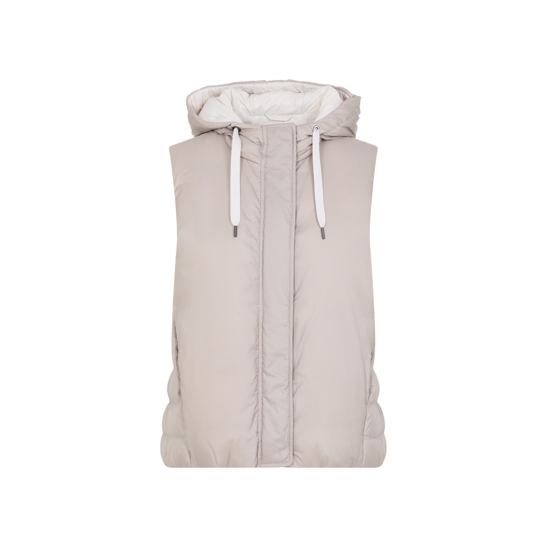 BRUNELLO CUCINELLI BRUNELLO CUCINELLI HOODED SLEEVELESS WAISTCOAT