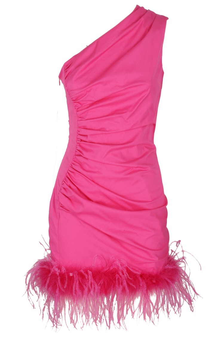 Giuseppe Di Morabito Fuchsia Poplin Mini Dress In Pink