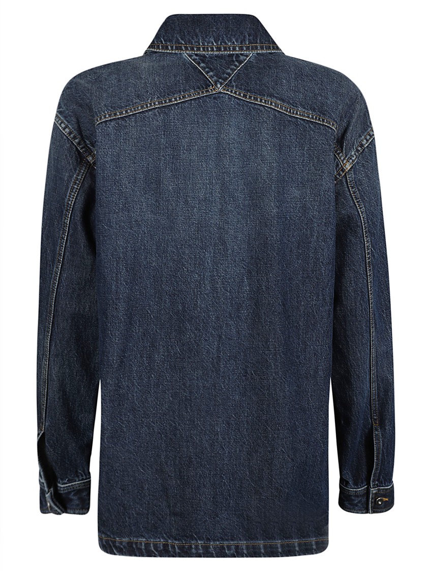 Bottega Veneta Indigo Single-breasted Denim Jacket In Blue