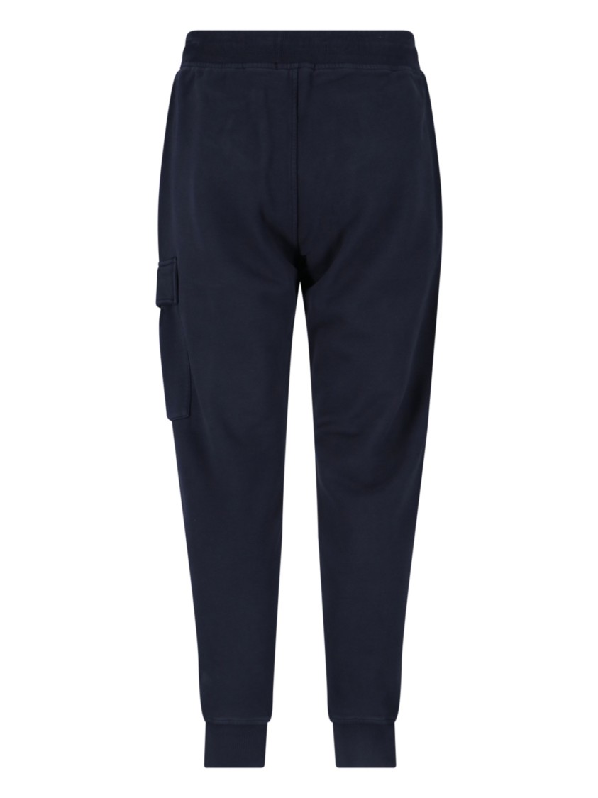 C.p. Company Logo Sporty Pants In Blue