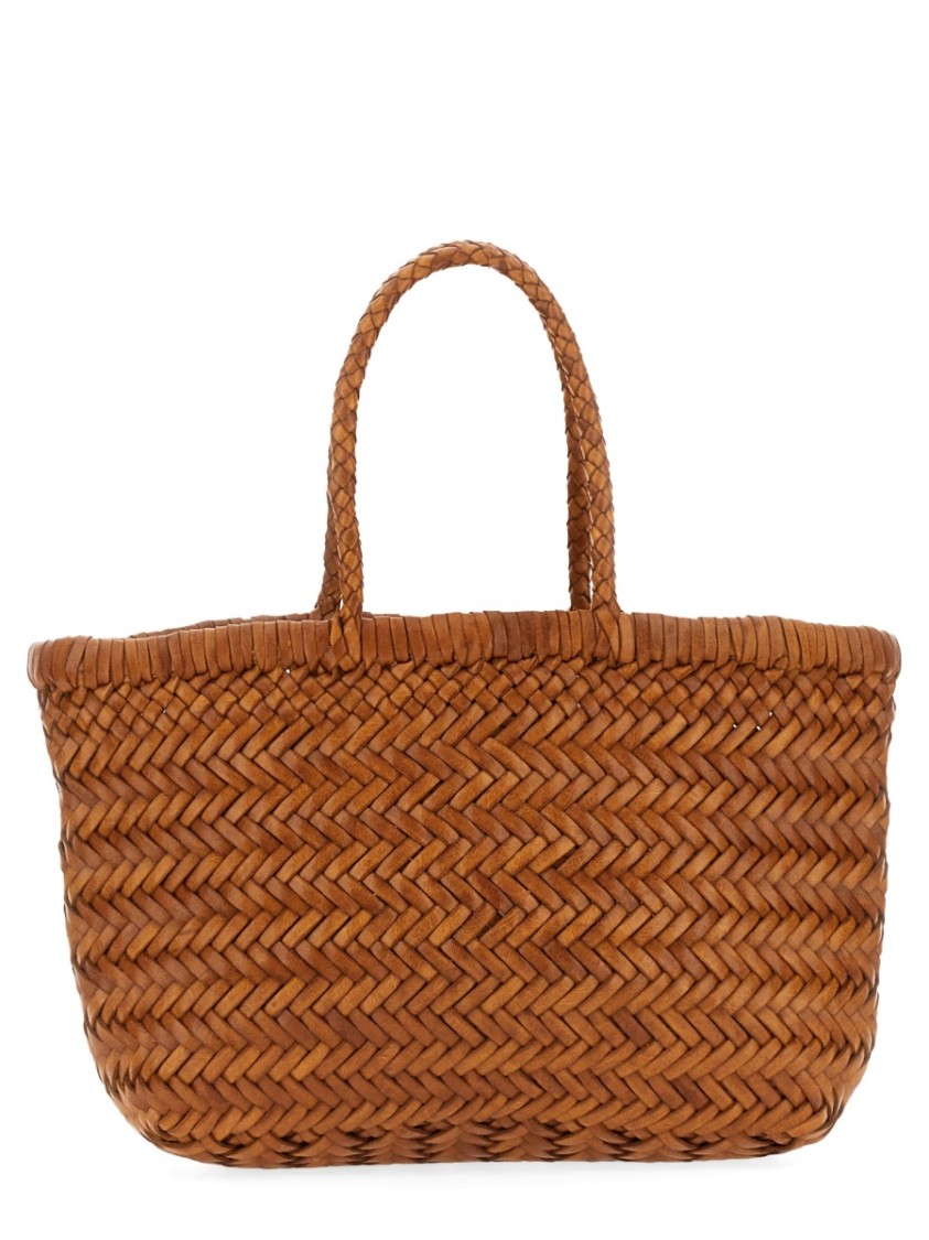 Dragon Diffusion Woven Buff Leather Mini Flat Bag