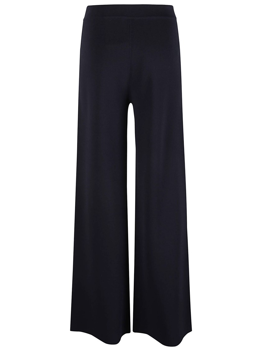 P.a.r.o.s.h . Wide-leg Black Viscose Pants With Minimalist Design In Black