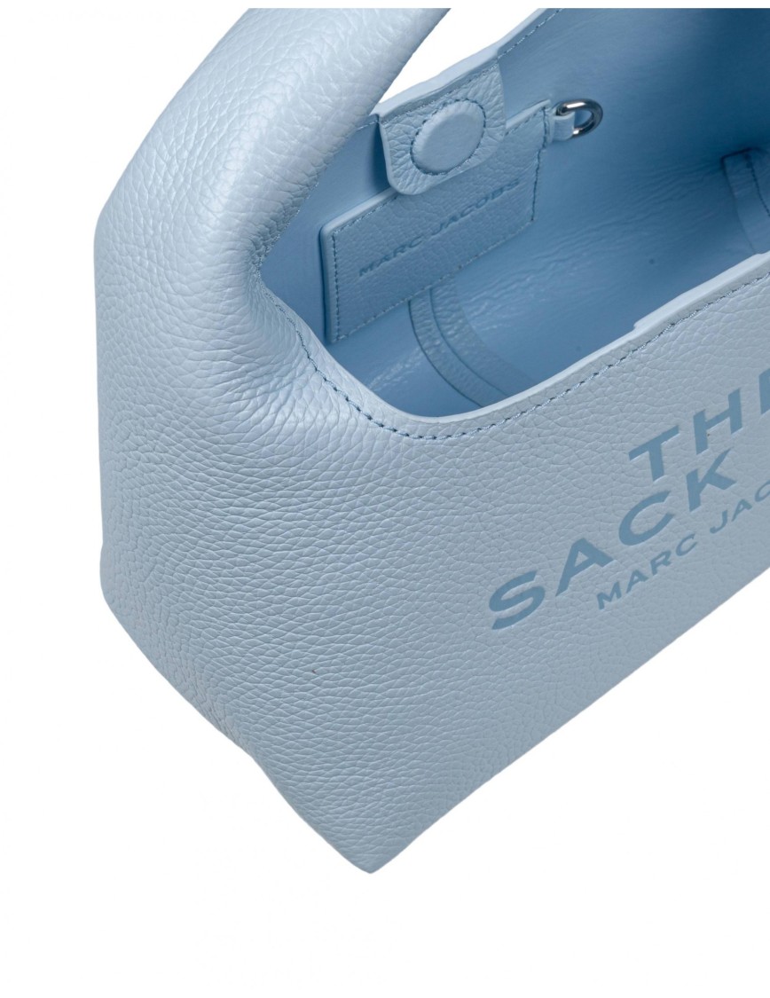 Marc Jacobs Light Blue Leather Mini Sack Bag In Blue