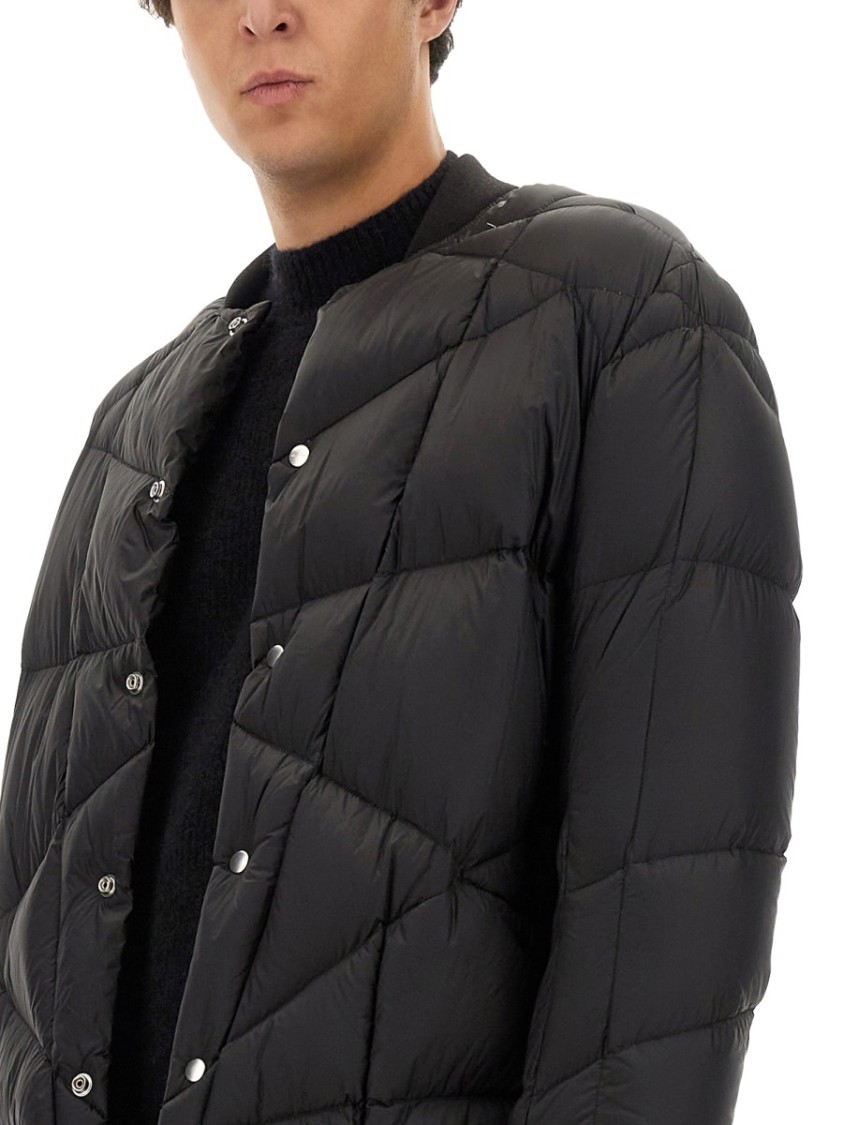Rick Owens Mens Black Flight Liner Quilted-and-padded Regular-fit Shell-down Jacket In Black