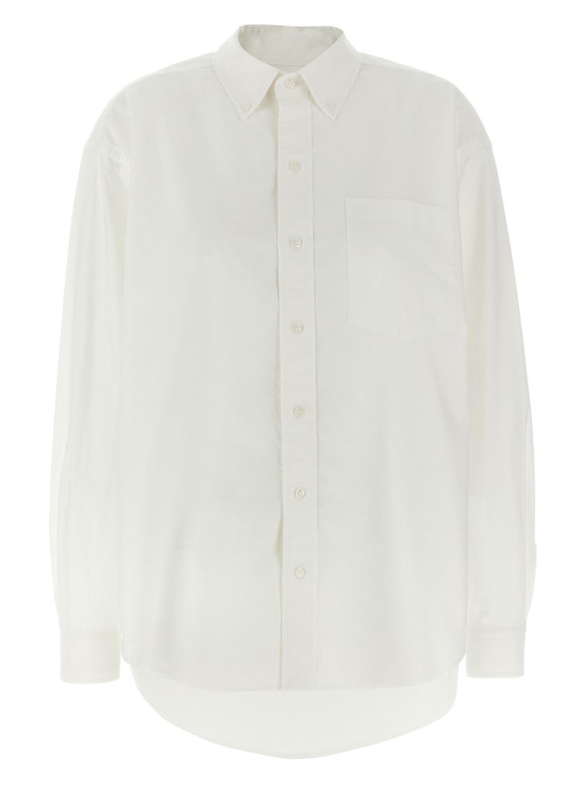 Alexander Wang T T By Alexander Wang White Oxford Cotton Boyfriend Shirt