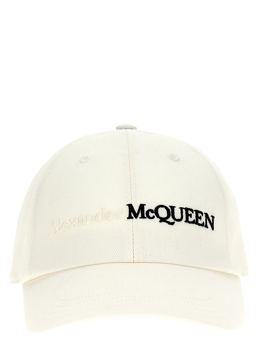 Alexander Mcqueen Mcqueen Structured Baseball Cap With Logo Embroidery In Neutral