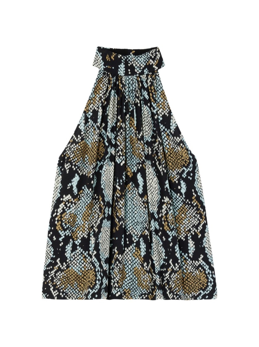 Shop Proenza Schouler Printed Snake Crepe De Chine Top