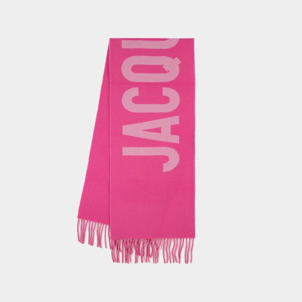 Jacquemus Scarf In Pink Wool In Pink