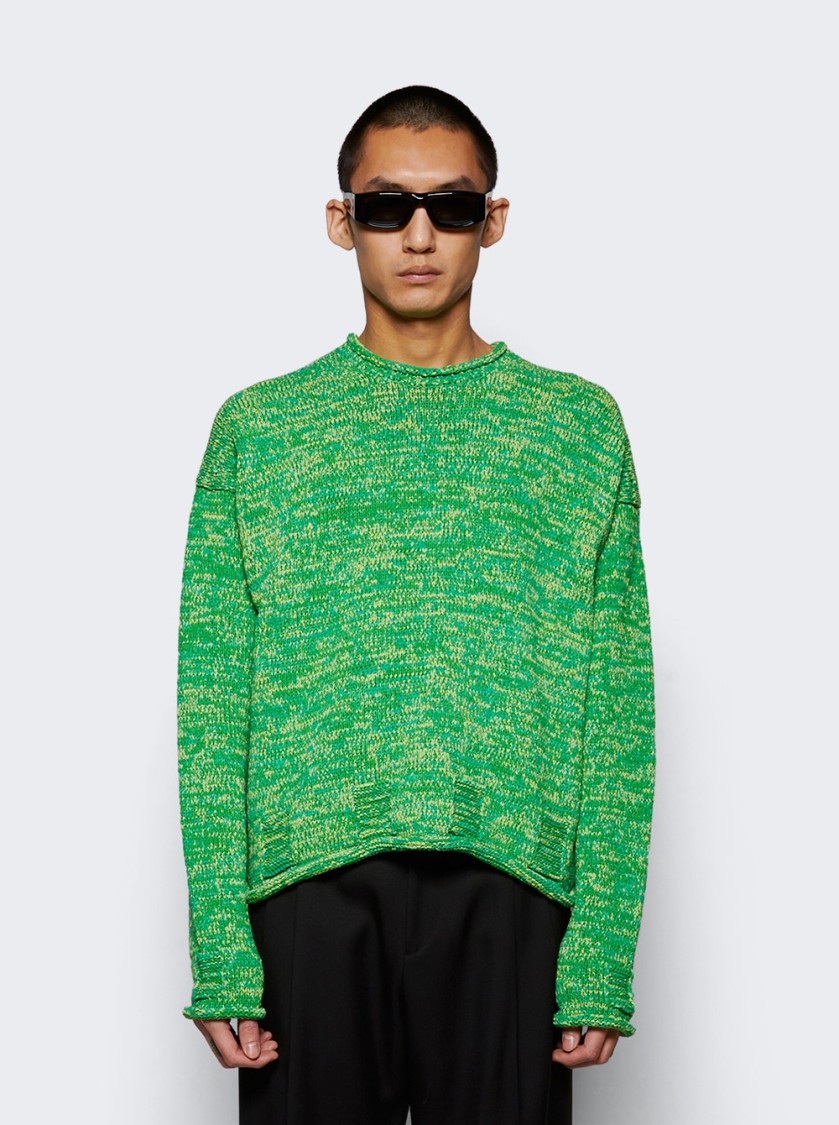 Jw Anderson J. W. Anderson Space Dye Sweater Apple In Green