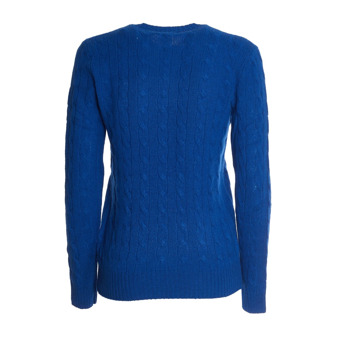 Polo Ralph Lauren Cable-knit Wool-cashmere Jumper In Blue