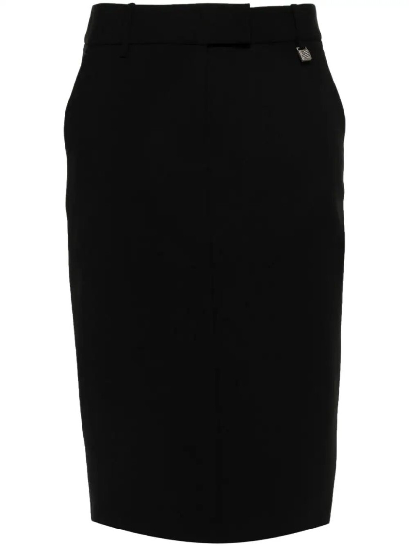 Giuseppe Di Morabito Tailored Black Midi Skirt In Black