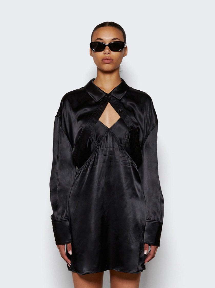 Alexander Wang Re-styled Bolero And Slip Dress Black In Black