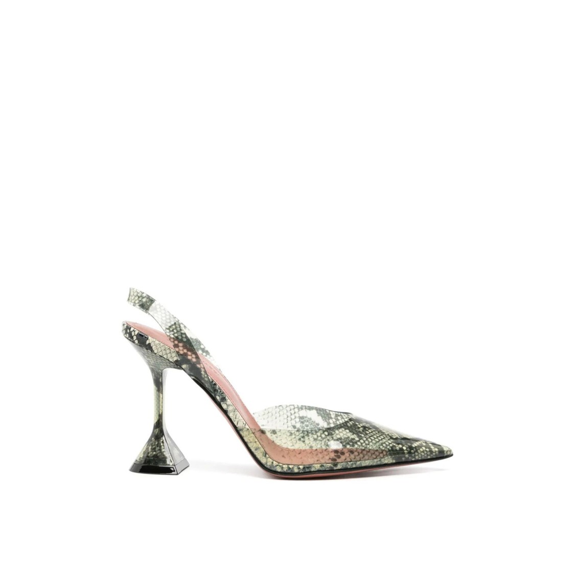 Amina Muaddi Holli Glass 95mm Snakeskin-effect Pumps Women