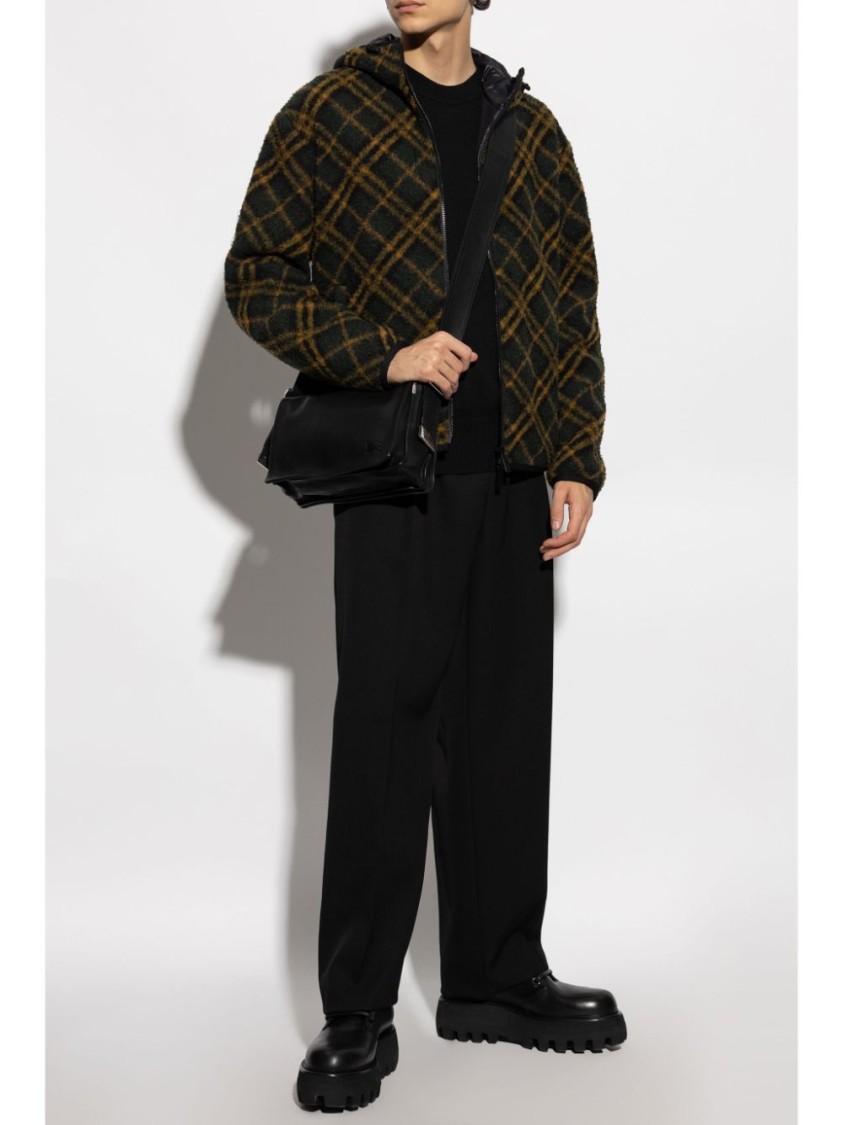 Burberry Reversible Jacket With Icon Check Print In Black