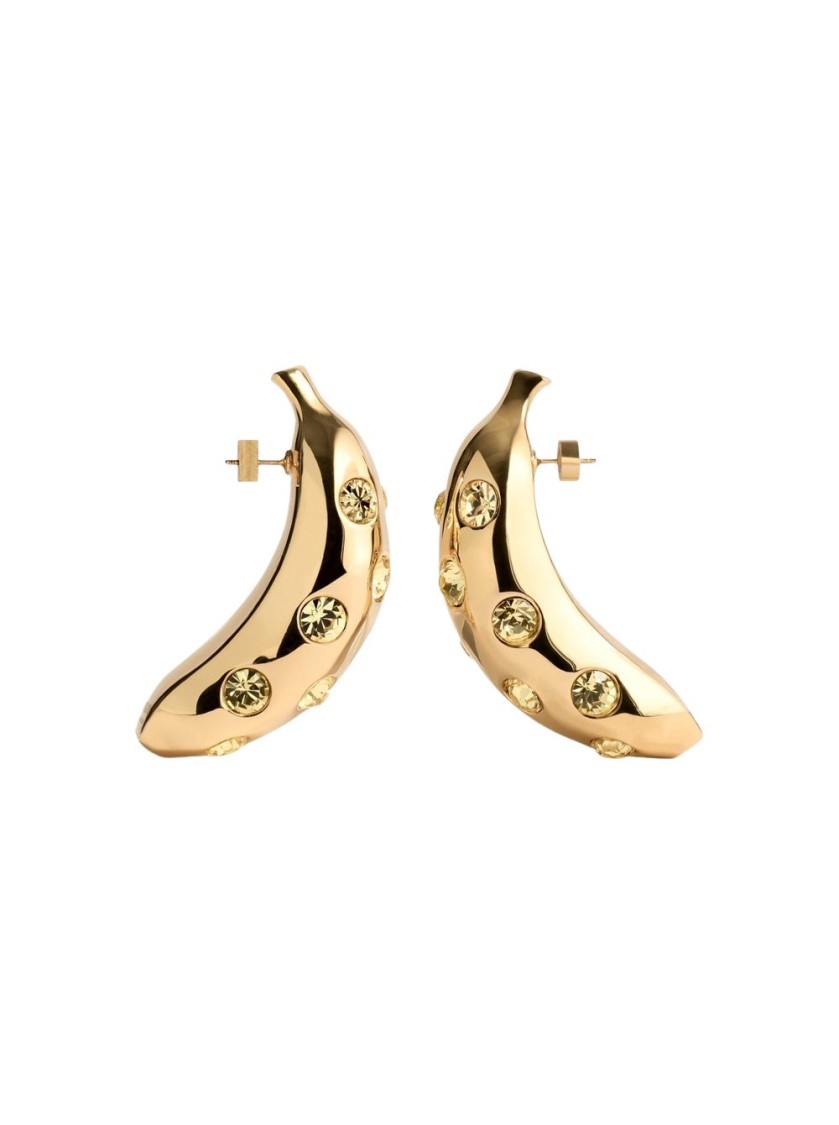 Shop Jacquemus The Banana Earrings Gold