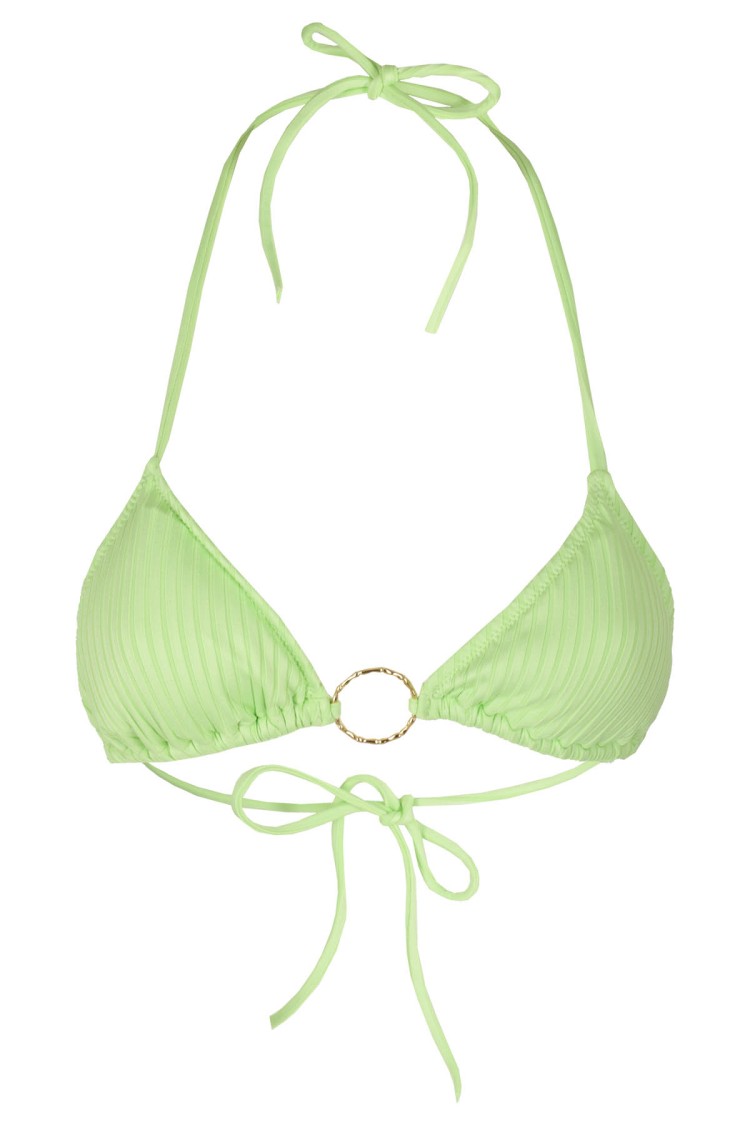 Melissa Odabash Lime Green Triangle Bikini Top In Green