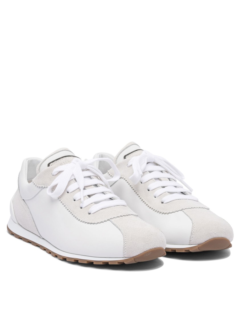 Brunello Cucinelli Slip-on Sneakers With Smooth Leather In White