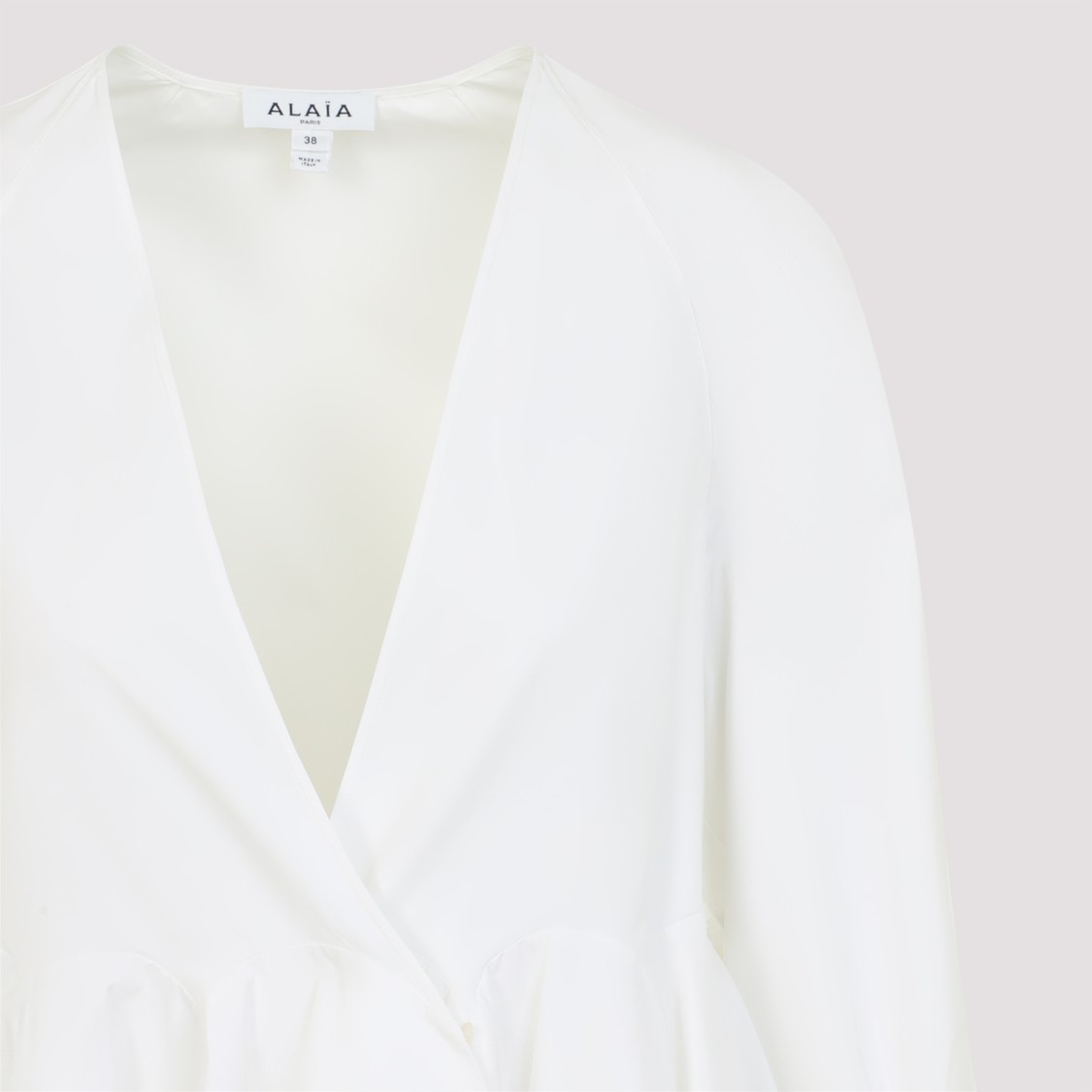 ALAÏA ALAÏA FLARE WHITE COTTON SHIRT