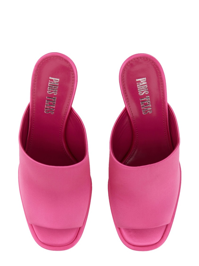 Shop Paris Texas Sasha Open-toe Mules With Wide Strap In Pink